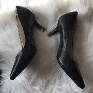 Studio Paolo| alligator embossed print heels shoes